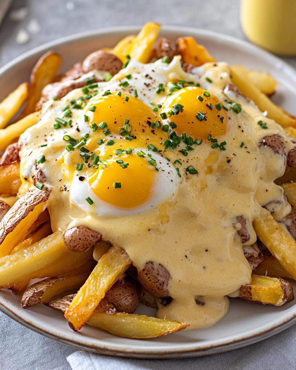 Poutine with Hollandaise Sauce