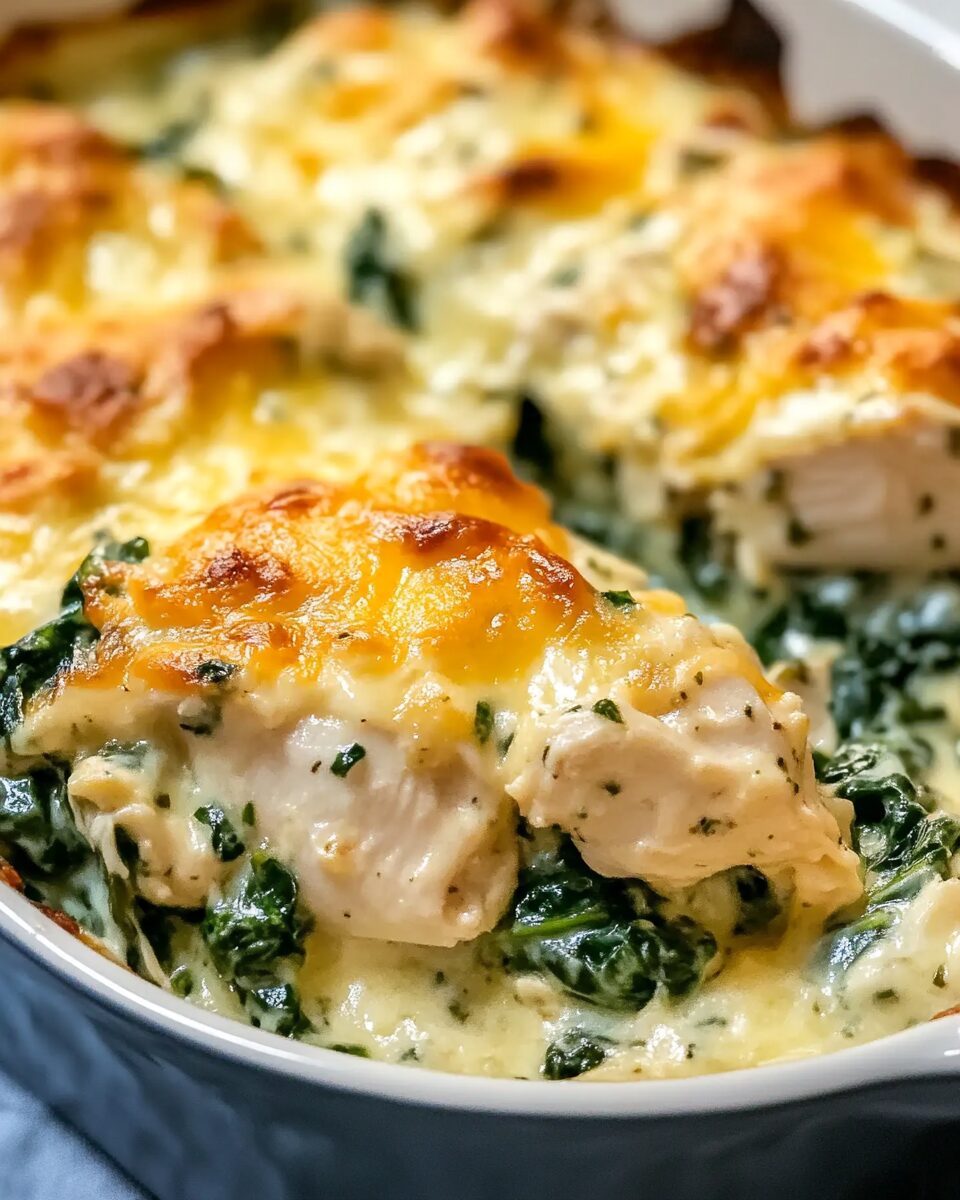 Creamy Chicken and Spinach Casserole