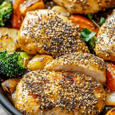 Bagel Chicken with Roasted Veggies