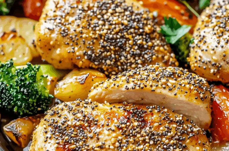 Bagel Chicken with Roasted Veggies