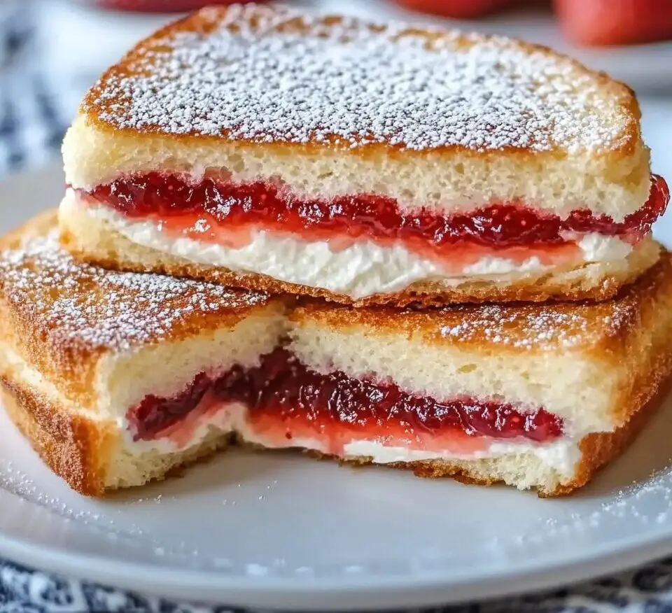 Fried Strawberry Cheesecake Sandwiches