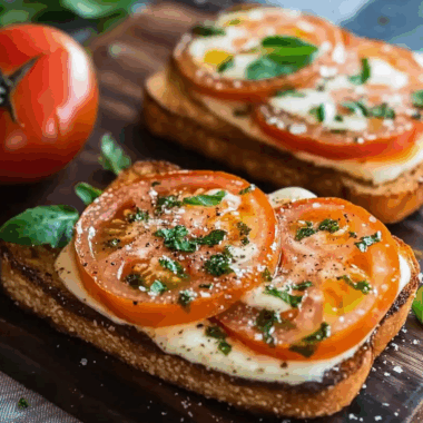 Garlic & Cheese Tomato Toast