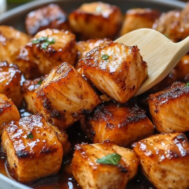 Hot Honey Salmon Bites