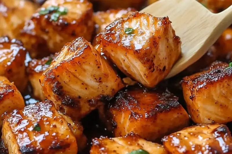 Hot Honey Salmon Bites