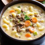 One-Pot Macaroni Cheeseburger Soup