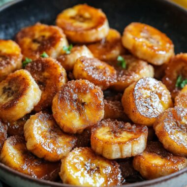 Pan Fried Cinnamon Bananas