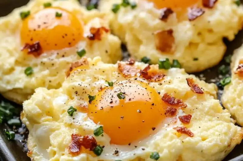 Bacon Parmesan & Chive Egg Clouds