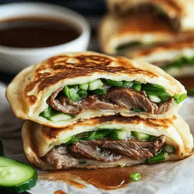 Taiwanese Beef Stuffed Scallion Pancake