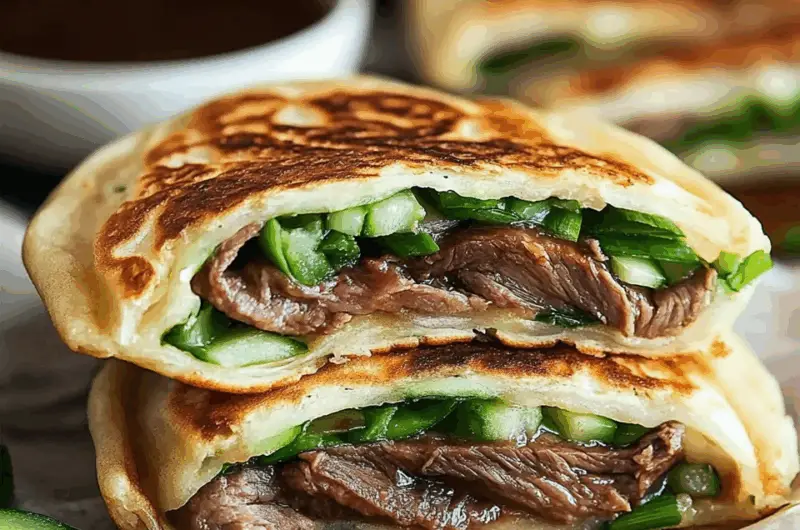 Taiwanese Beef Stuffed Scallion Pancake