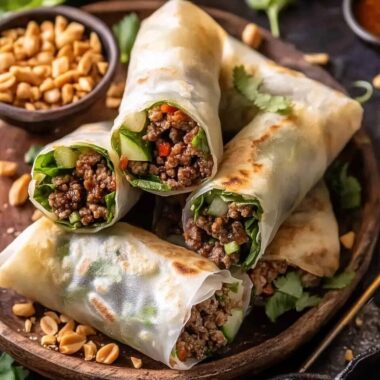 20 Minute Thai Basil Beef Rolls