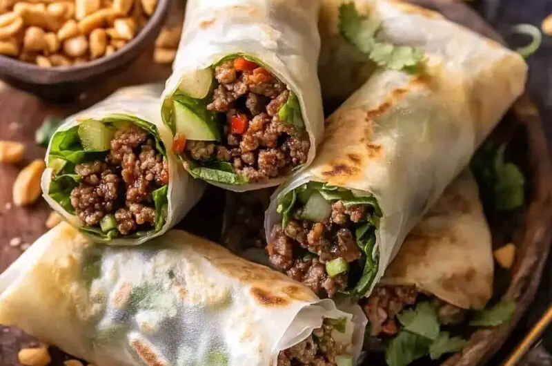 20 Minute Thai Basil Beef Rolls