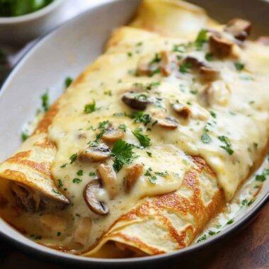 Chicken and Mushroom Crepe