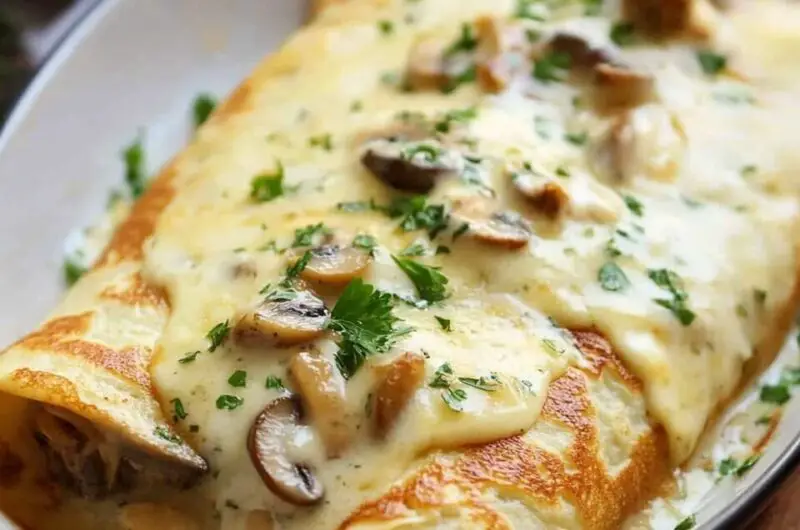 Chicken and Mushroom Crepe