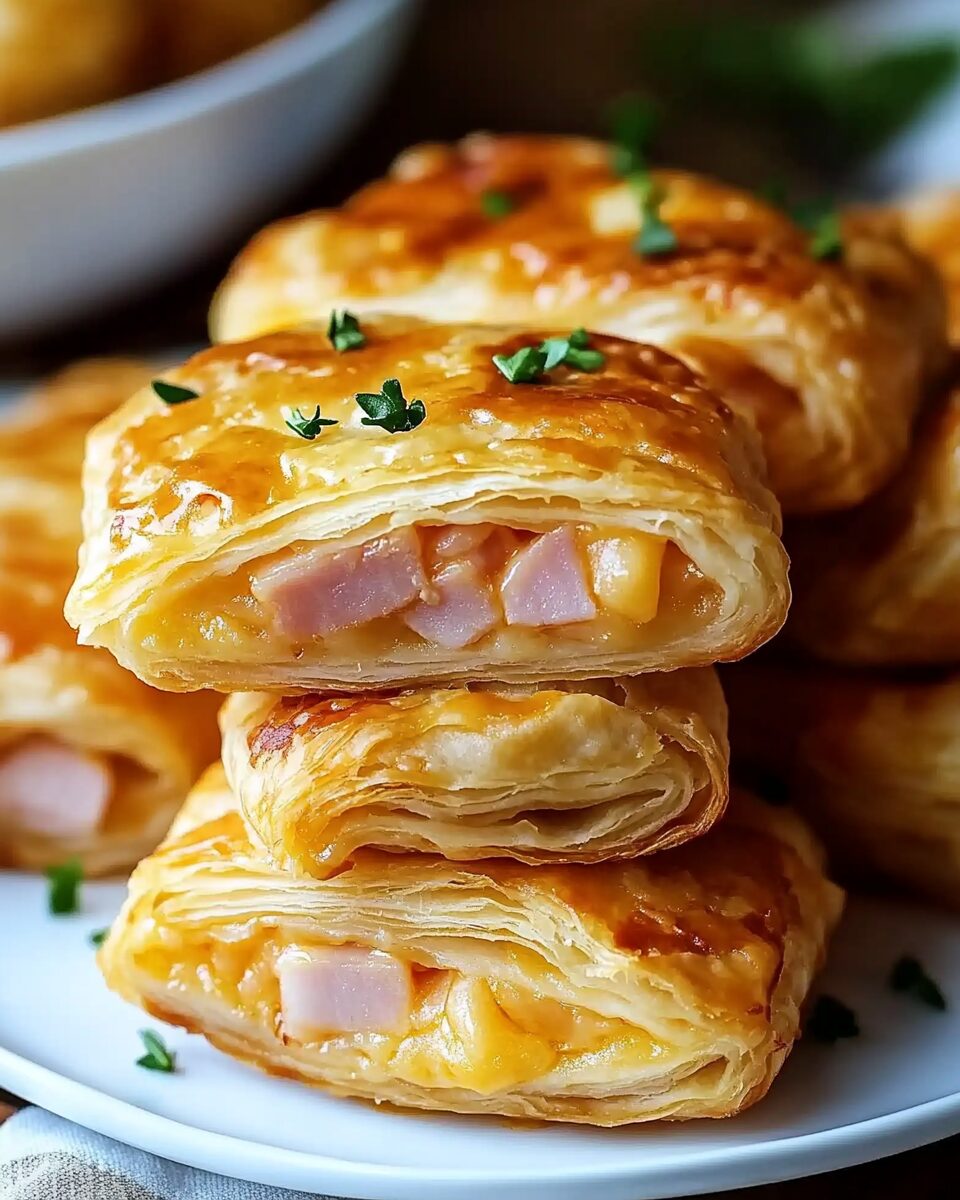 Flaky Ham and Cheese Puff Pastries