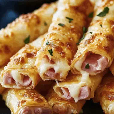 Ham and Cheese Puff Pastry Sticks