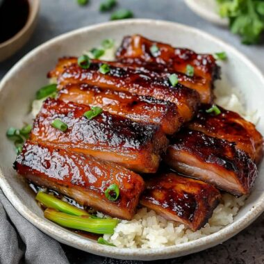 Honey Garlic Roast Pork Belly Slices