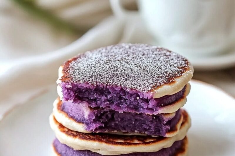 Purple Sweet Potato Pancakes
