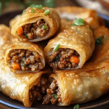 Spicy Beef Dumpling Rolls
