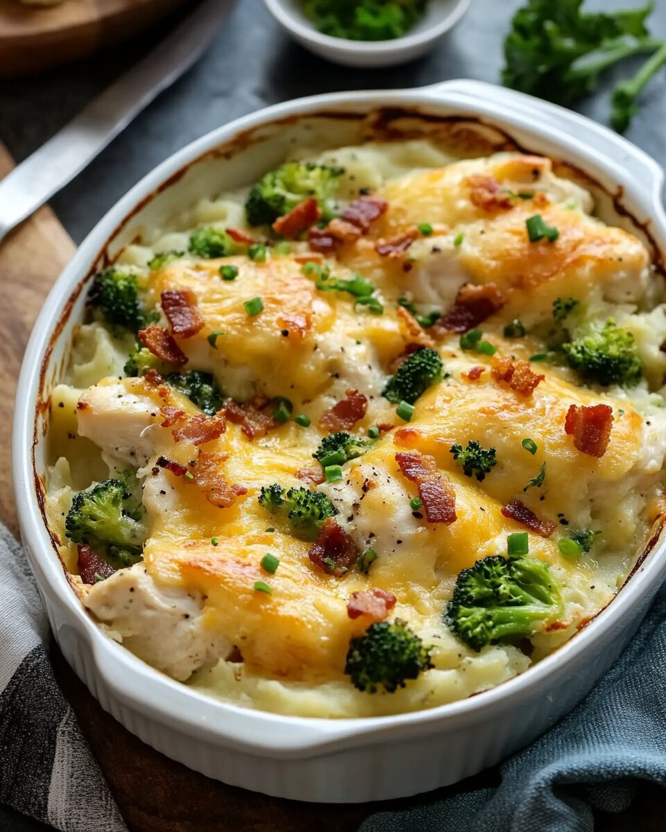 Baked Potato Chicken and Broccoli Casserole