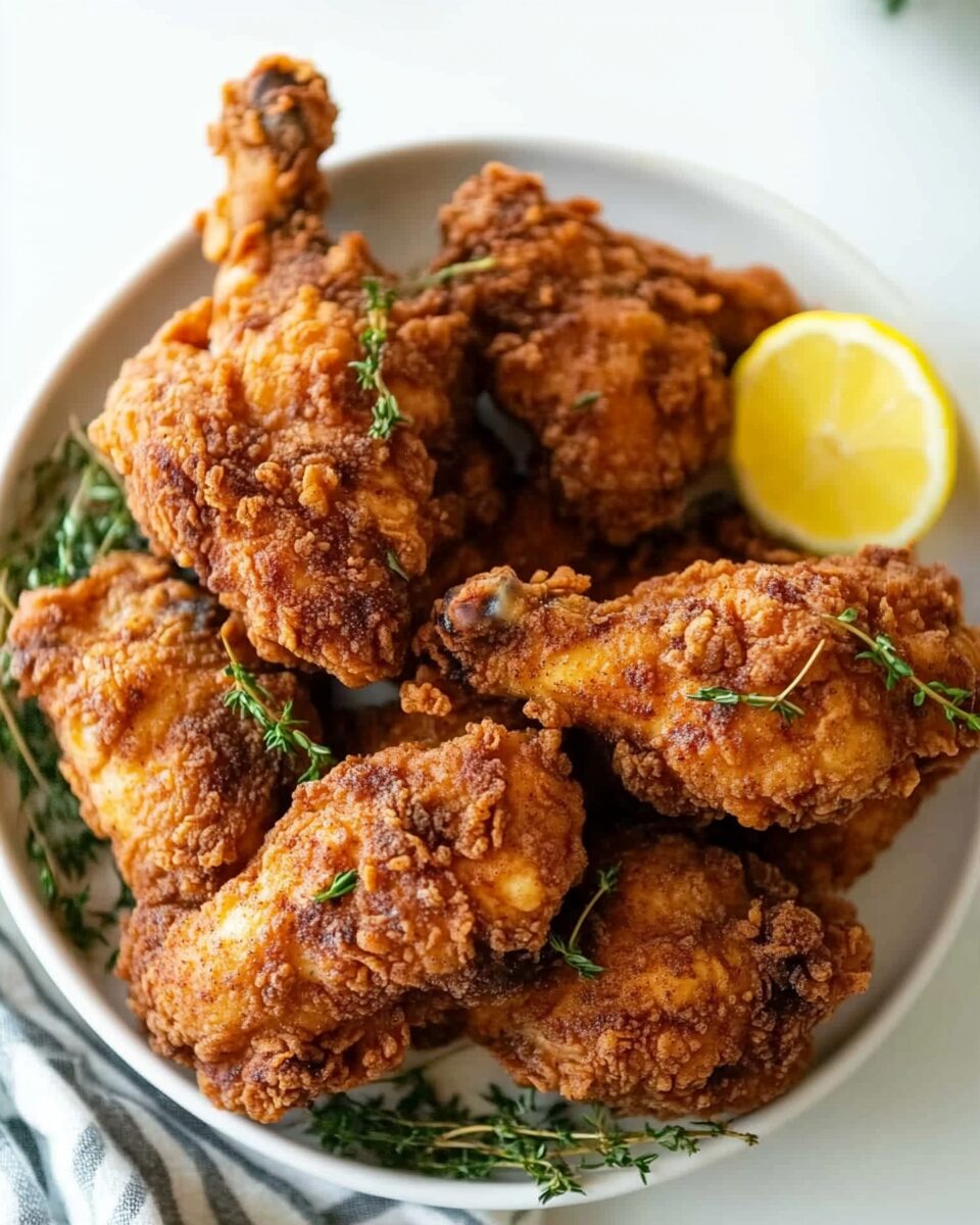 Buttermilk Fried Chicken with Fresh Herbs & Garlic