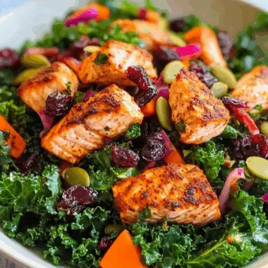 Fish Salad With Cajun Salmon & Kale