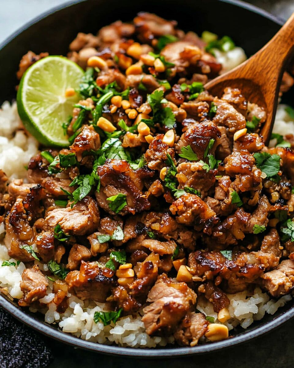 Ginger Lime Pork with Coconut Rice