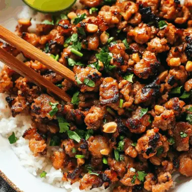 Ginger Lime Pork with Coconut Rice