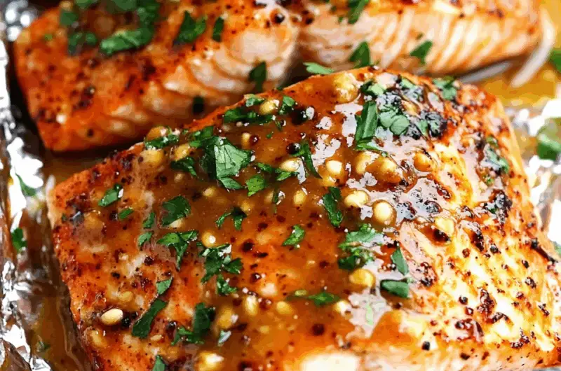 Honey Mustard Salmon In Foil