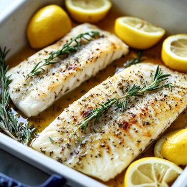 Mediterranean Herb and Lemon Baked Branzino