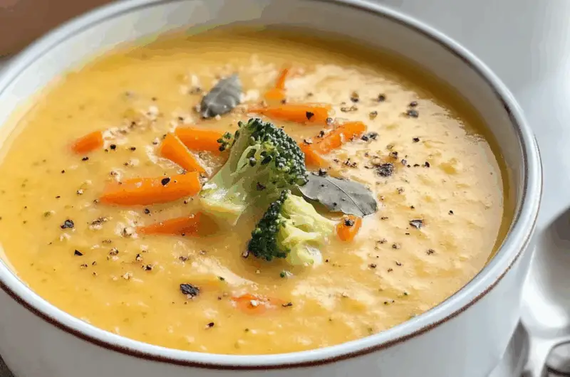 Skinny Broccoli Cheddar Soup