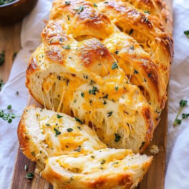 Soft Garlic Herb Cheddar Cheese Bread
