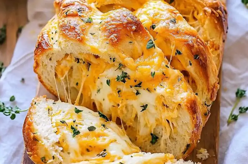 Soft Garlic Herb Cheddar Cheese Bread