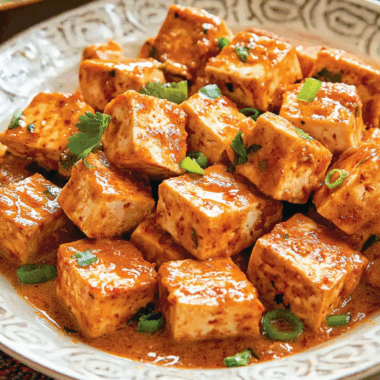 Spicy Tofu with Creamy Coconut Sauce
