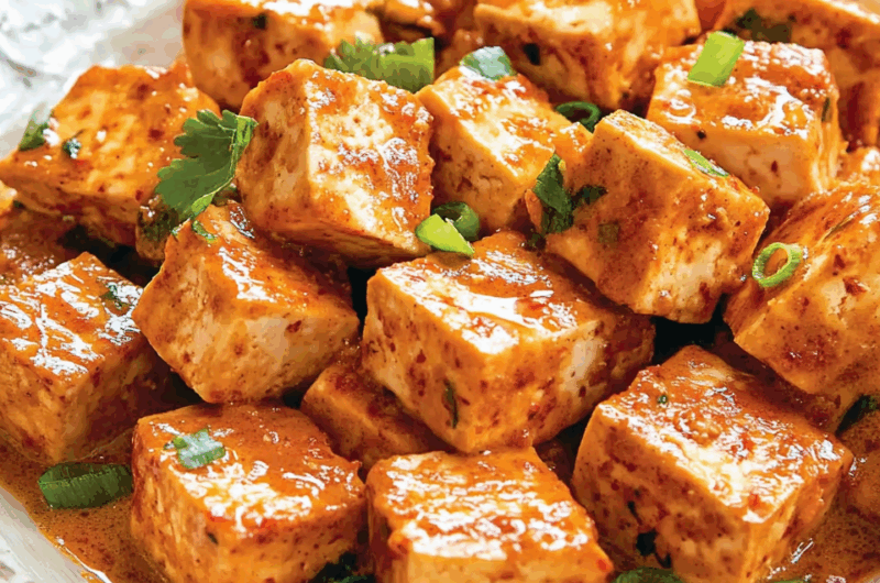 Spicy Tofu with Creamy Coconut Sauce