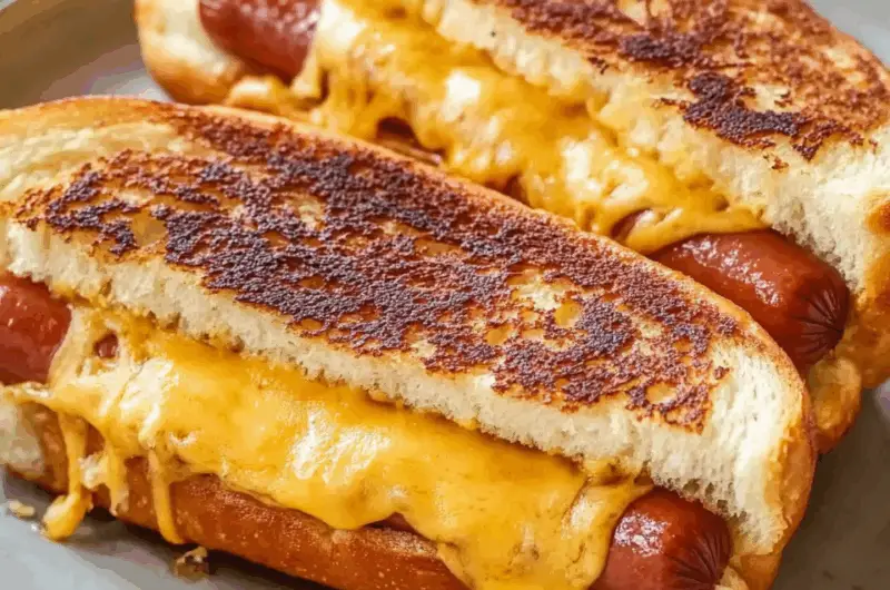 Air Fryer Grilled Cheese Hot Dogs