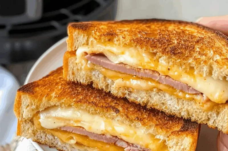 Air Fryer Grilled Ham and Cheese
