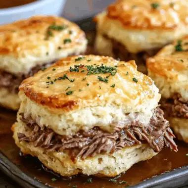Baked French Dip Biscuits