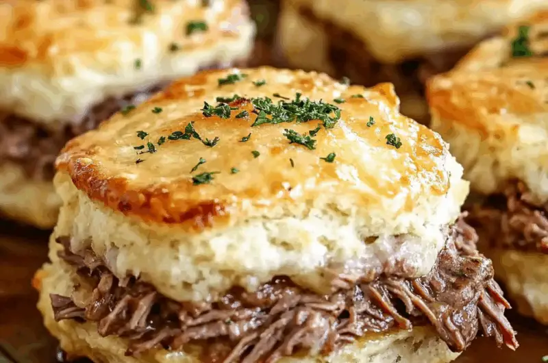 Baked French Dip Biscuits