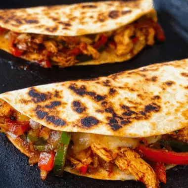 Blackstone Chicken Fajita Quesadillas