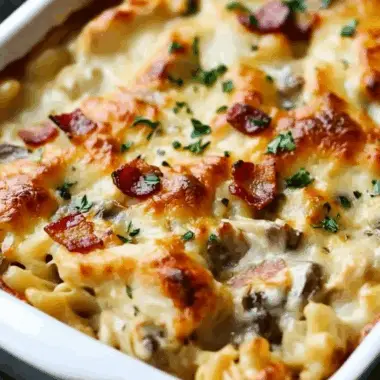 Chicken Alfredo Bake