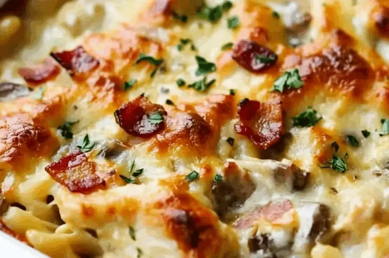 Chicken Alfredo Bake