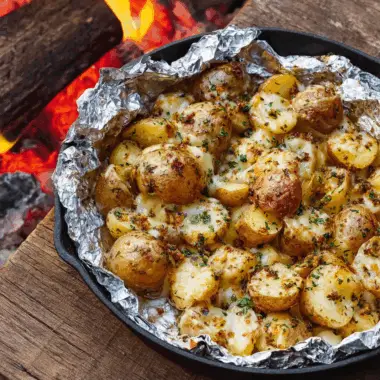 Cheesy Foil Pack Potatoes
