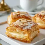 Custard Almond Puff Pastry Pockets