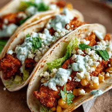 Fried Chicken Street Corn Tacos