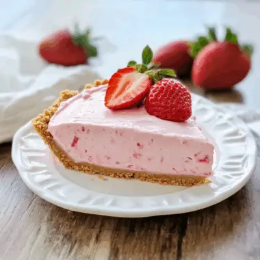 Frozen Strawberry Cream Pie