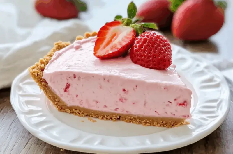 Frozen Strawberry Cream Pie