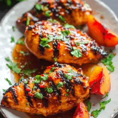 Grilled Chili Peach Chicken