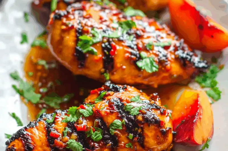 Grilled Chili Peach Chicken