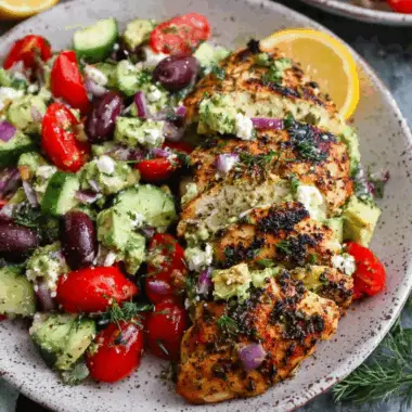 Lemon Oregano Chicken with Mediterranean-Style Salsa