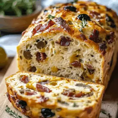 Olive, Bacon and Cheese Bread